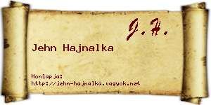 Jehn Hajnalka névjegykártya