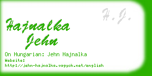 hajnalka jehn business card